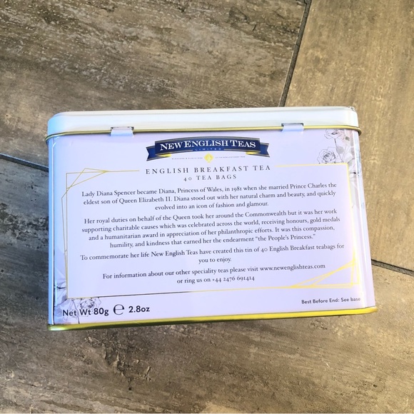 princess diana english breakfast tea commemorative tin NEW & SEALED - Picture 6 of 8
